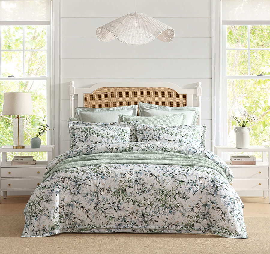 Starlet Quilt Cover Set Range Sage