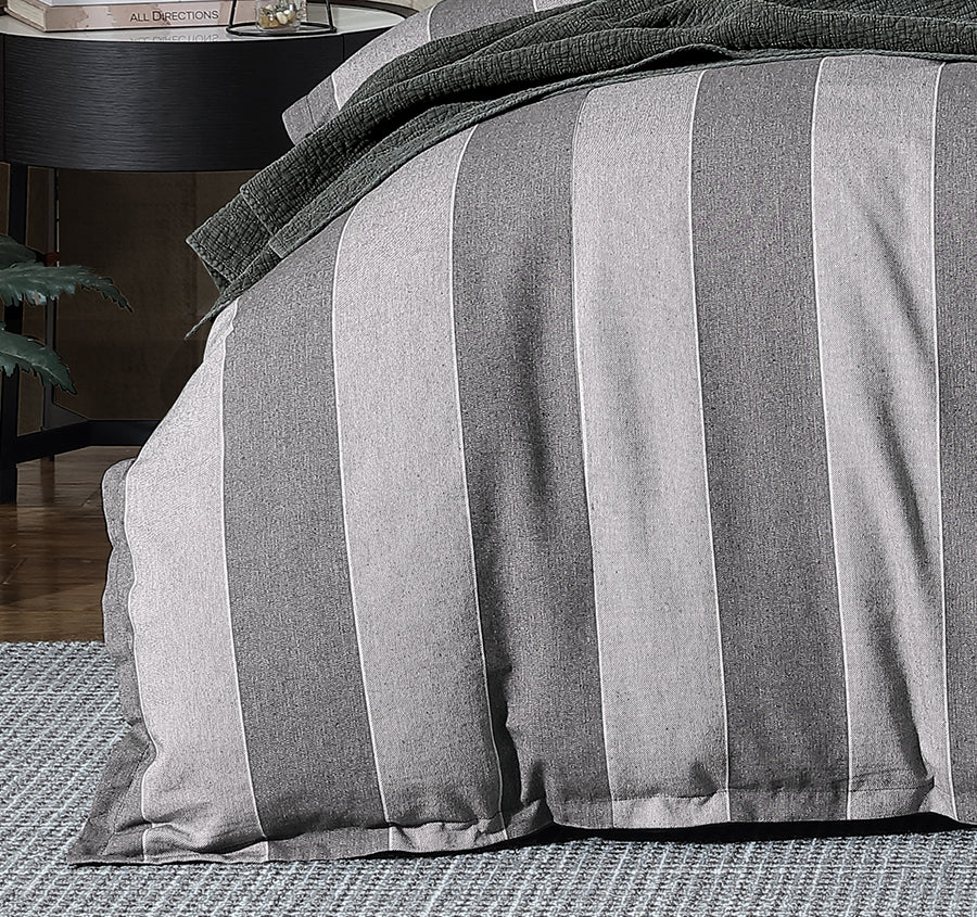 Thatcher Quilt Cover Set Range Charcoal