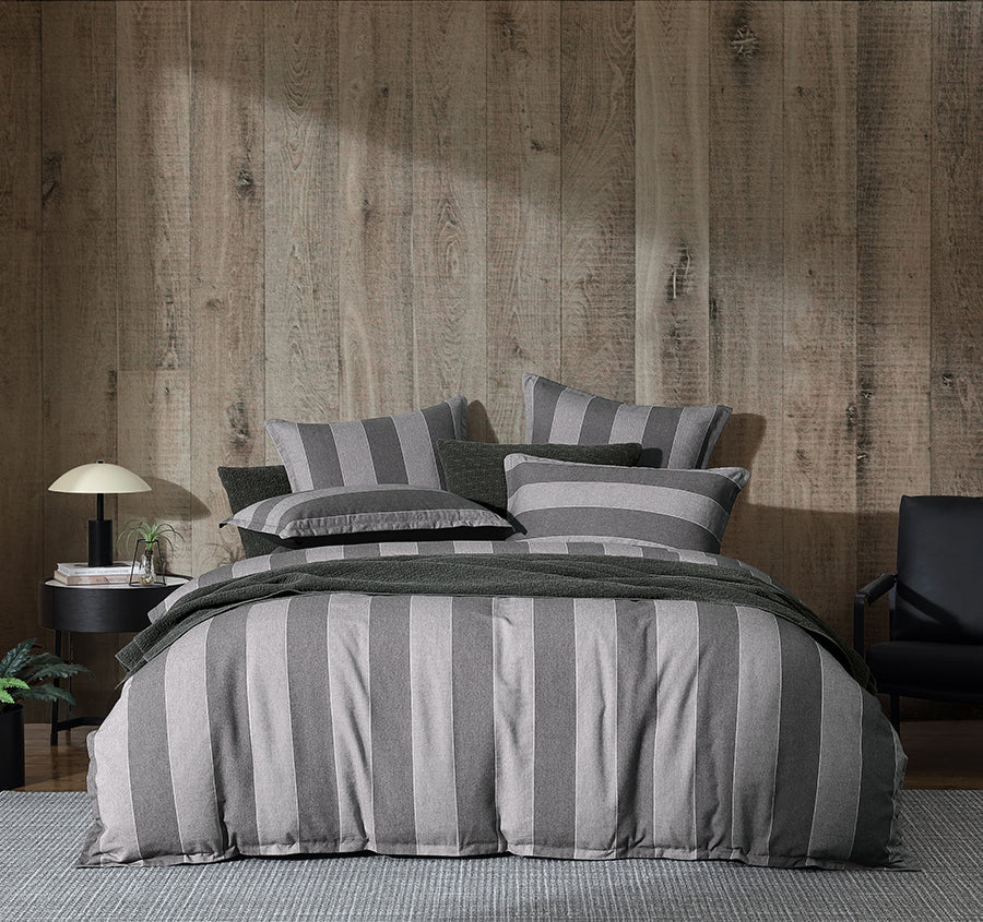 Thatcher Quilt Cover Set Range Charcoal