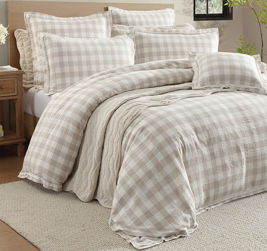 Waverley Quilt Cover Set Range Stone