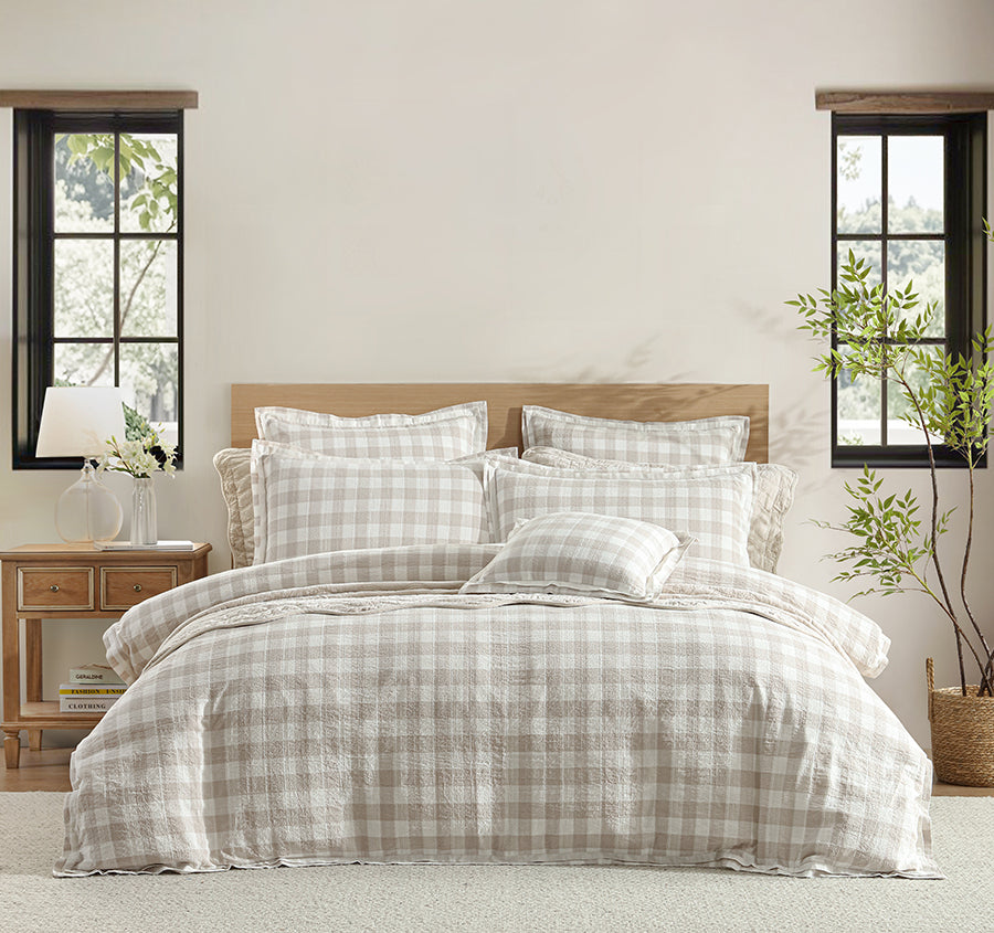 Waverley Quilt Cover Set Range Stone