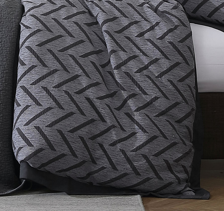 Westport Quilt Cover Set Range Charcoal
