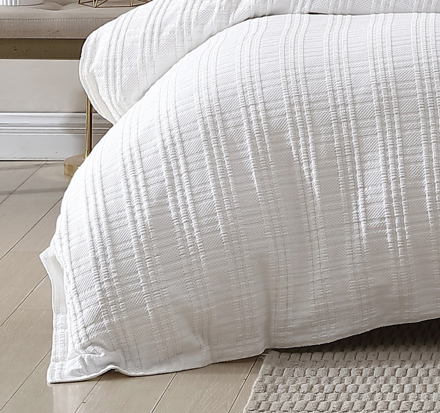 Winton Quilt Cover Set Range White