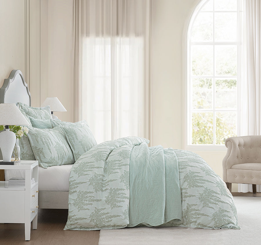 Wisteria Quilt Cover Set Range Sage