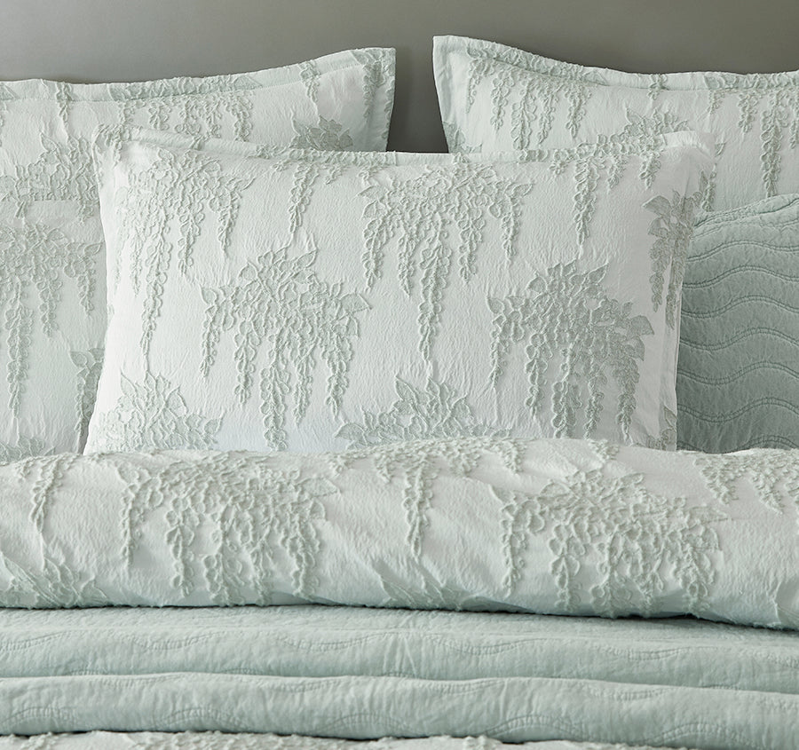 Wisteria Quilt Cover Set Range Sage