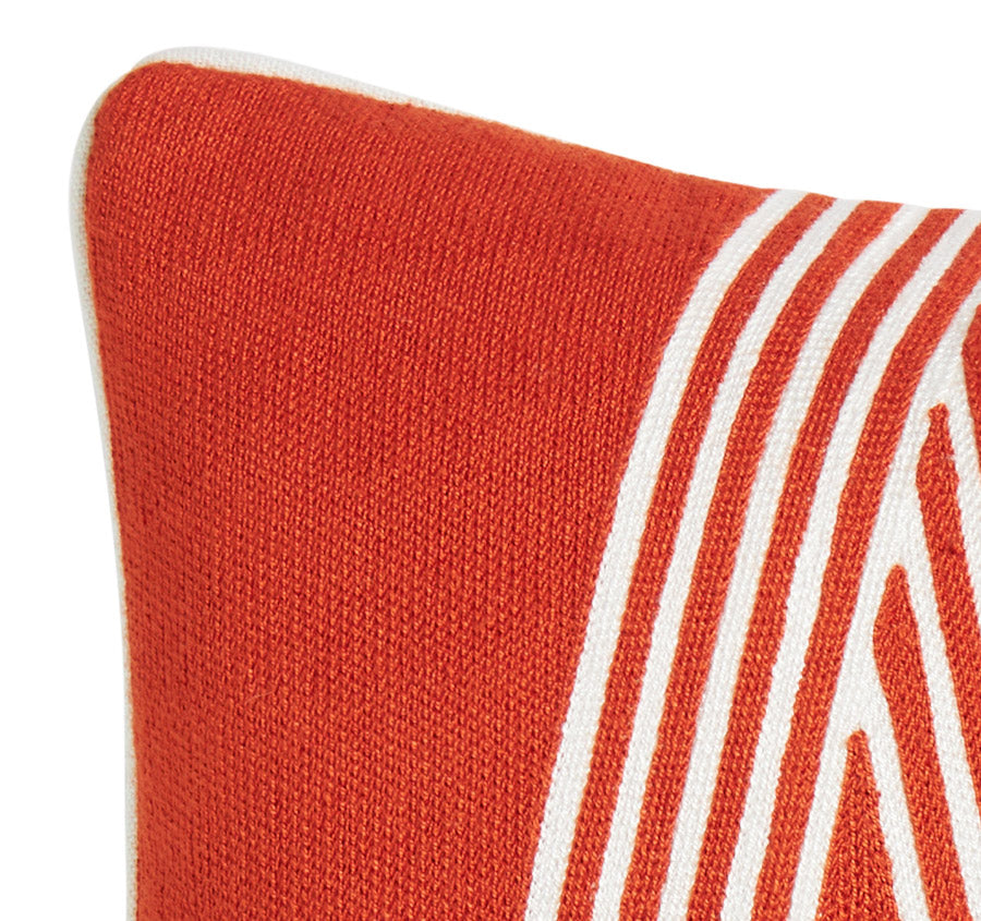 Barbados Chevron 30x50cm Filled Cushion Orange