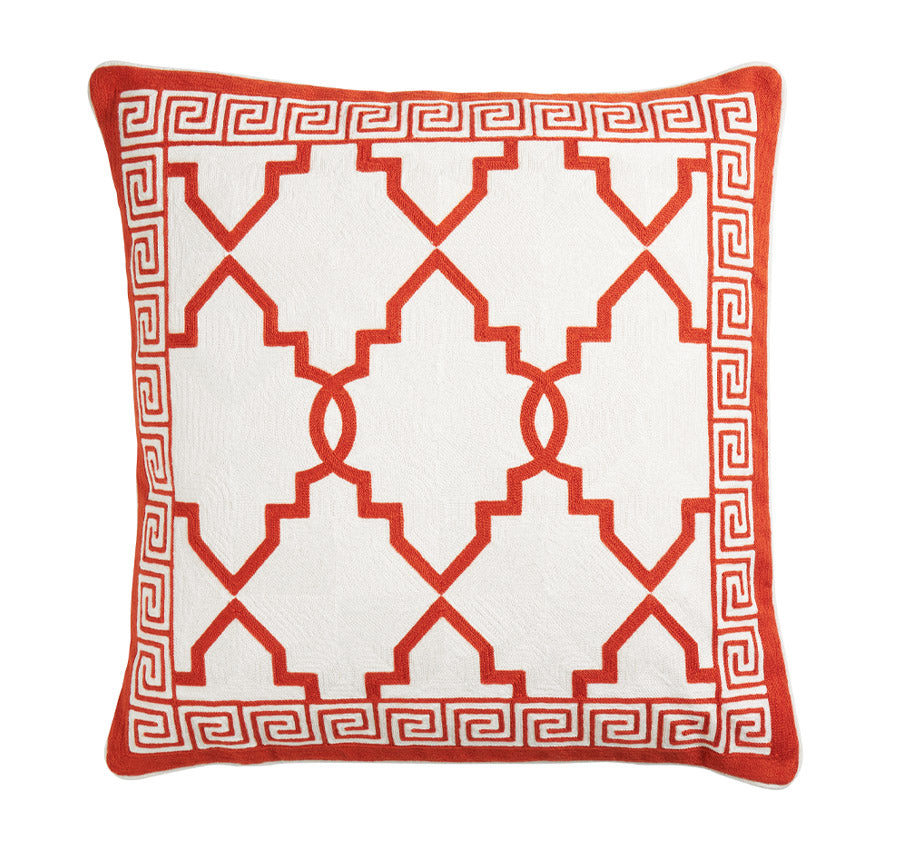 Barbados Lattice 50x50cm Filled Cushion Orange