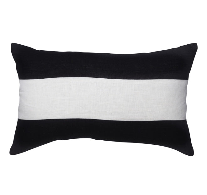 Big Stripe 30x50cm Filled Cushion Black