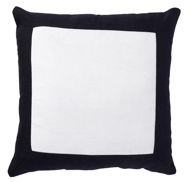 Border 50x50cm Filled Cushion Black