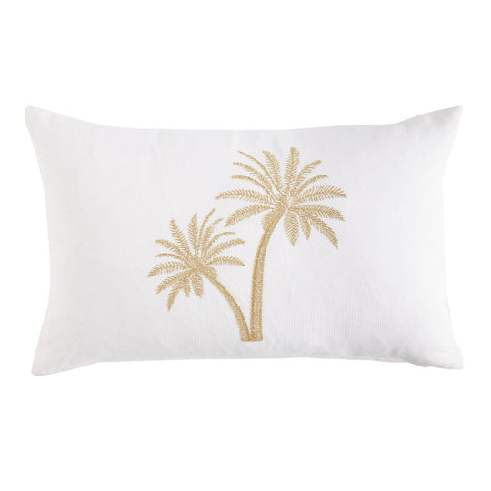 Coco Palm Blanc 30x50cm Filled Cushion White