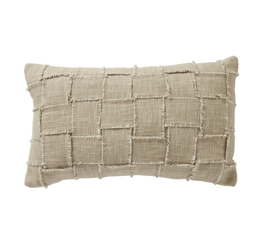 Cyrus Cushion in Sandstone & Charcoal (50cm x 50cm)