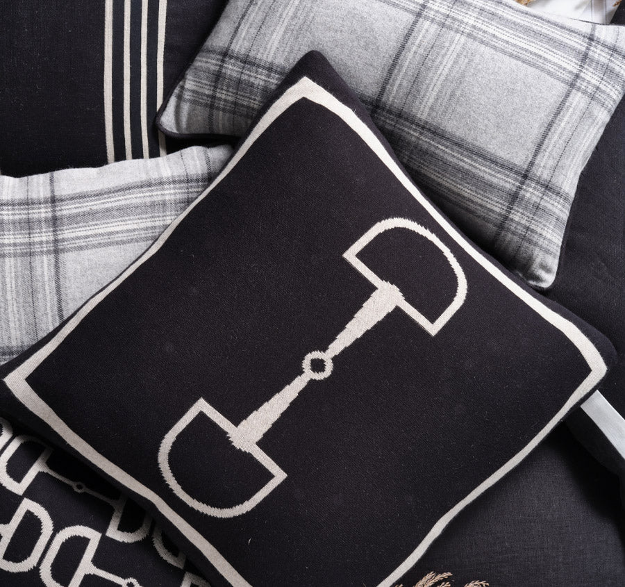 Country Tweed 30x50cm Filled Cushion Grey