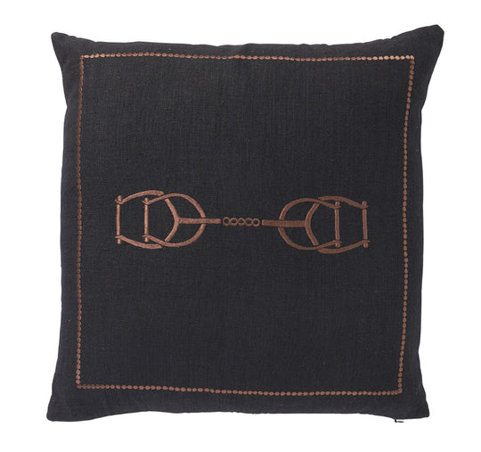 Equestrian Luxe Noir 50x50cm Cushion Black