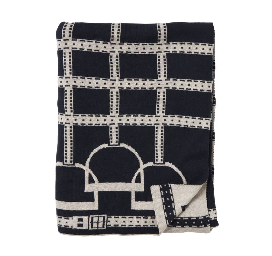 Equestrian 130x170cm Throw Rug Navy