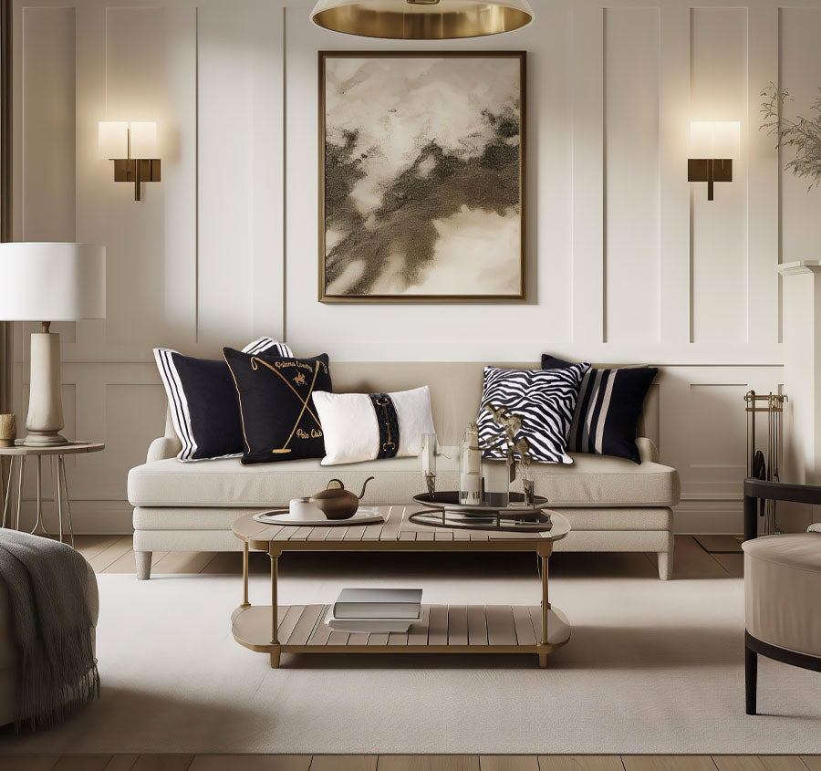 Equine Leather Luxe 30x50cm Cushion White