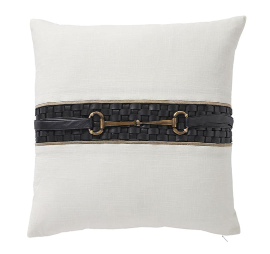 Equine Leather Luxe 50x50cm Cushion White