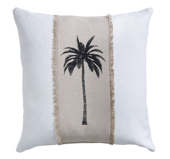 Havana Palm 50x50cm Filled Cushion White