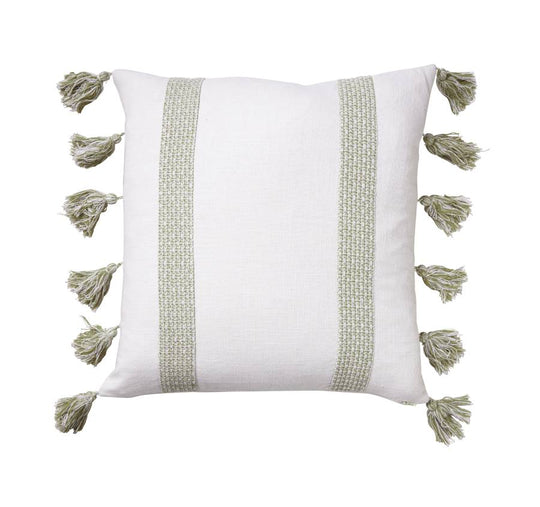 Jacquard Stripe 50x50cm Filled Cushion Sage