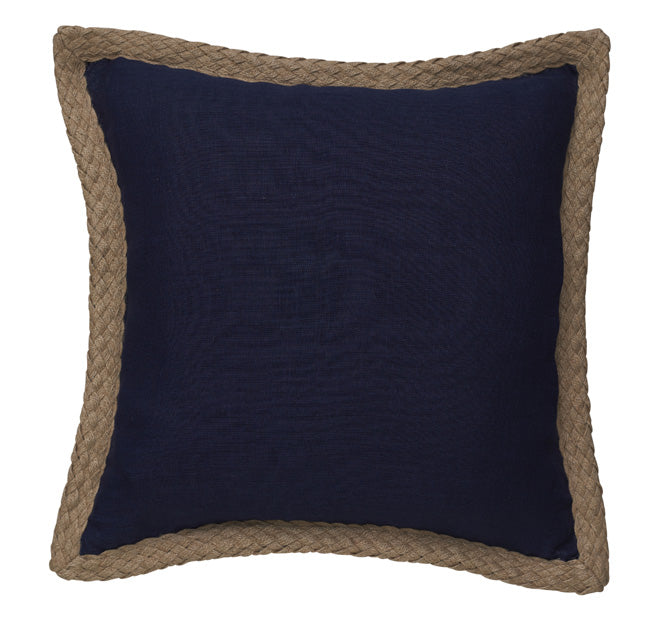 Jute 50x50cm Filled Cushion Navy