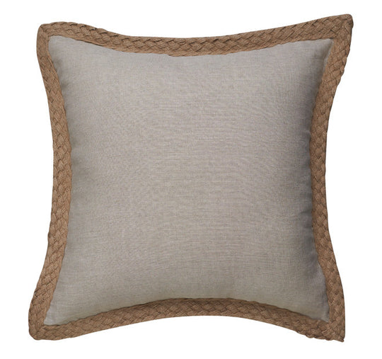 Jute 50x50cm Filled Cushion Sand