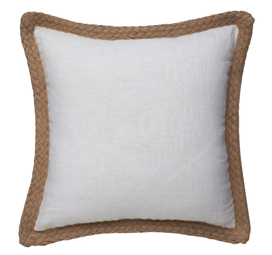 Jute 50x50cm Filled Cushion White