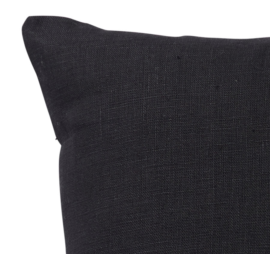 Linen Colette Stripes 50x50cm Cushion Black
