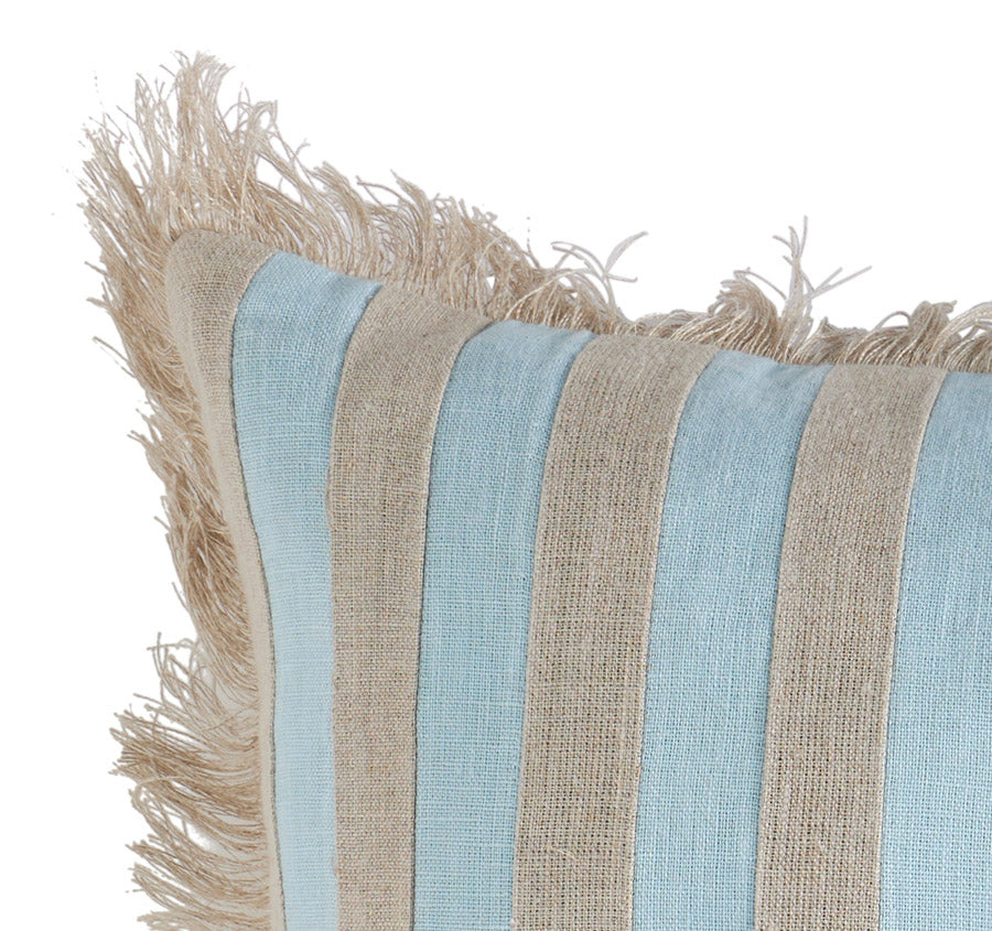 Linen Du Cap Stripes 50x50 Cushion Sky Blue