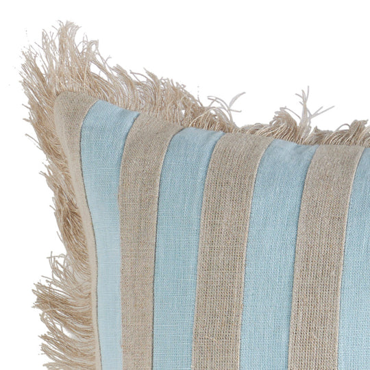 Linen Du Cap Stripes 50x50 Cushion Sky Blue