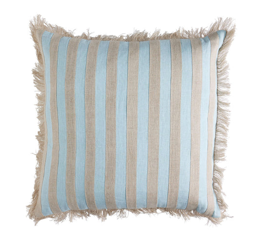 Linen Du Cap Stripes 50x50 Cushion Sky Blue