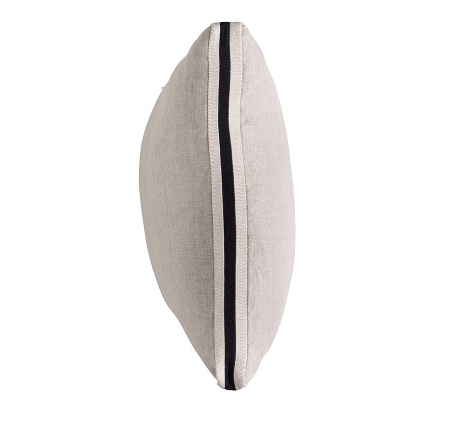 Linen Kensington Edge 50x50cm Filled Cushion Sand