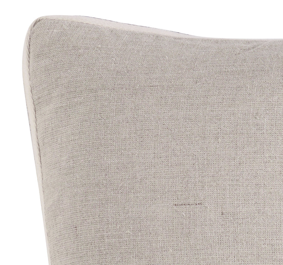 Linen Kensington Edge 50x50cm Filled Cushion Sand