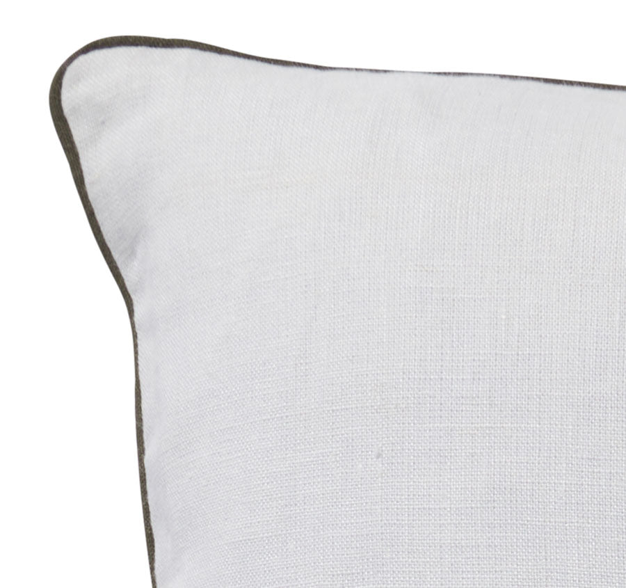Linen Modena Stripe 50x50cm Cushion Olive