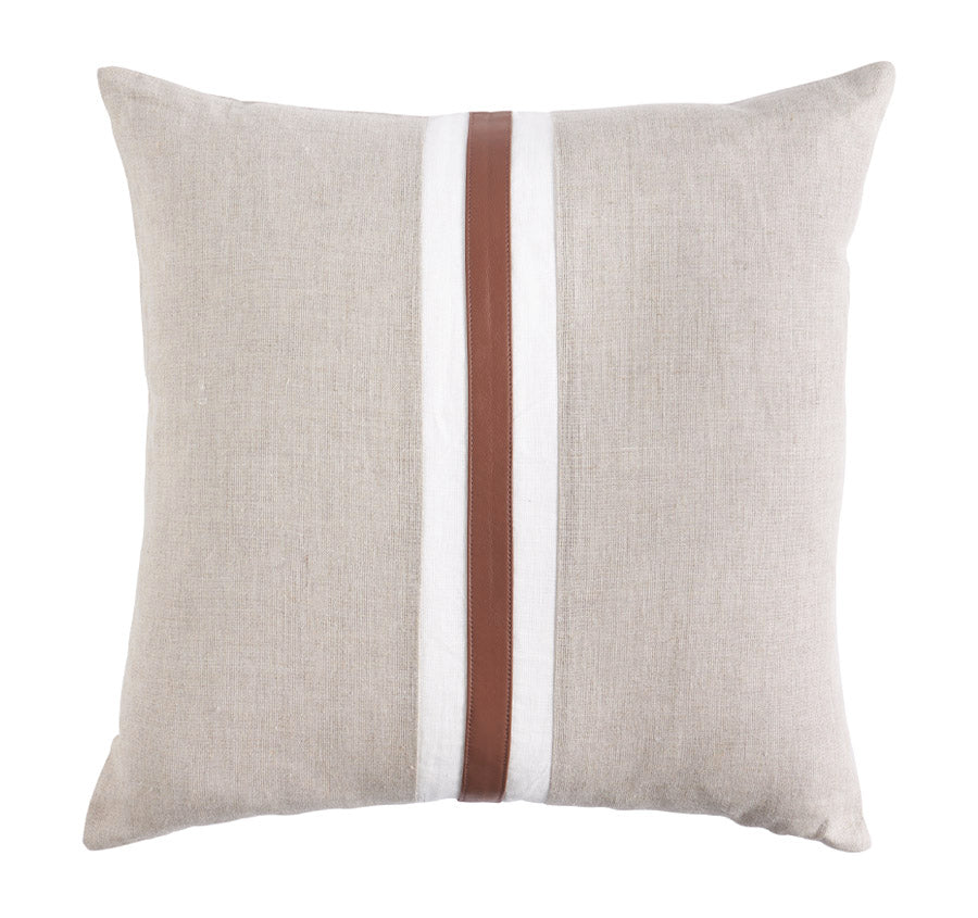Linen Montana Stripe 50x50cm Filled Cushion Sand