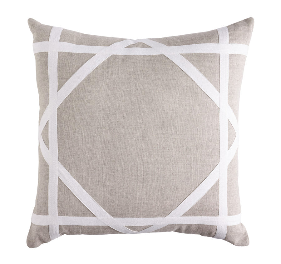 Linen Newport 55x55cm Filled Cushion Sand
