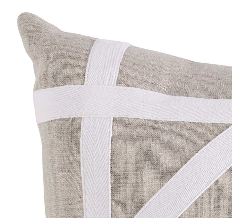 Linen Newport 55x55cm Filled Cushion Sand