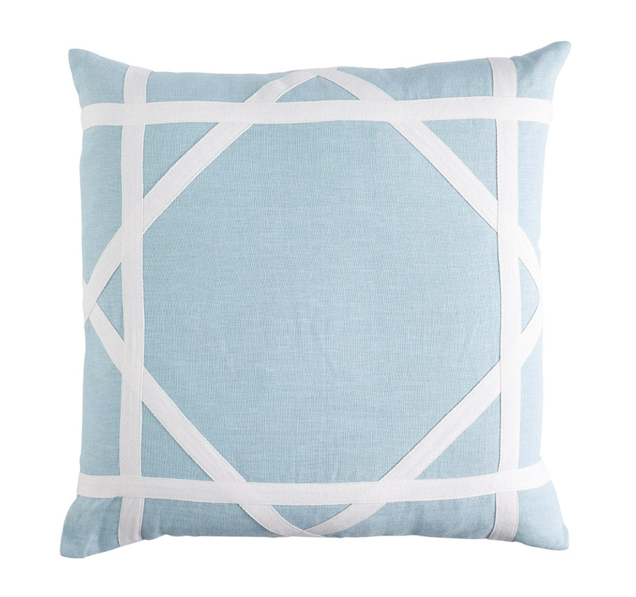 Linen Newport 55x55cm Filled Cushion Sky Blue
