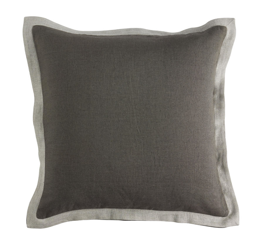 Linen Palma 55x55cm Filled Cushion Olive