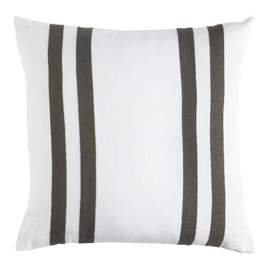 Linen Palma Stripes 50x50cm Filled Cushion Olive