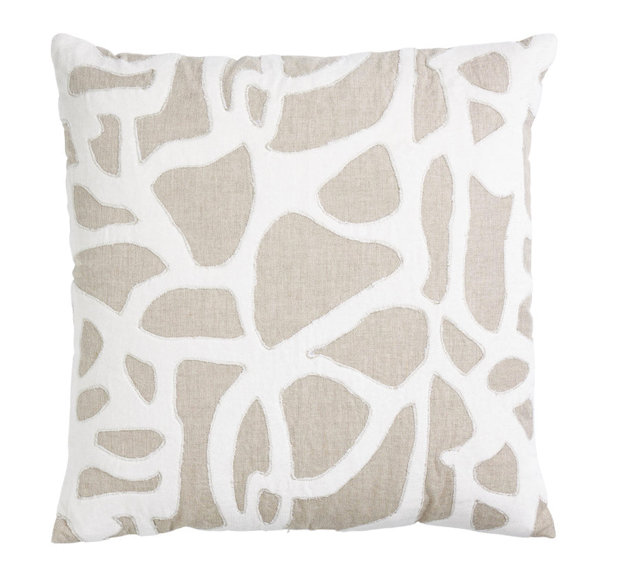 Linen Shellona 50x50cm Filled Cushion Sand