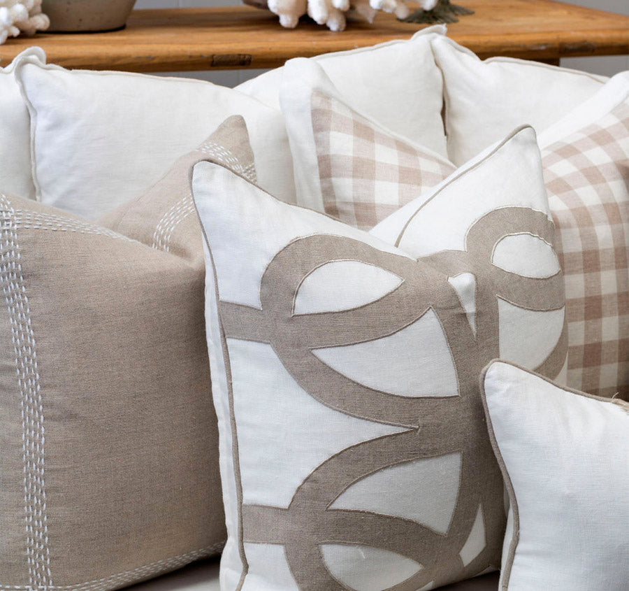 Linen Sorrento 50x50cm Filled Cushion Sand