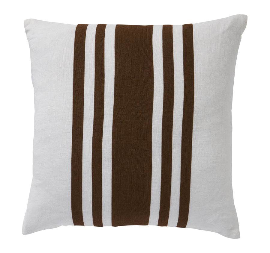 Linen Stripes 50x50cm Filled Cushion Tobacco