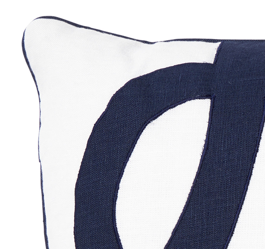 Linen Thea 50x50cm Filled Cushion Navy