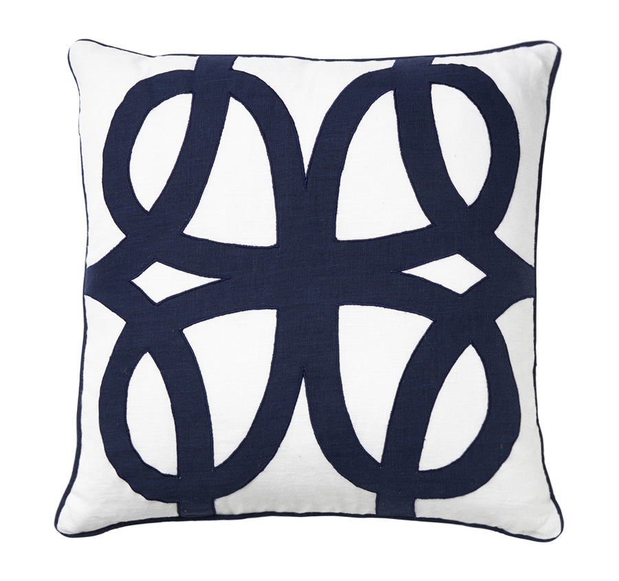 Linen Thea 50x50cm Filled Cushion Navy