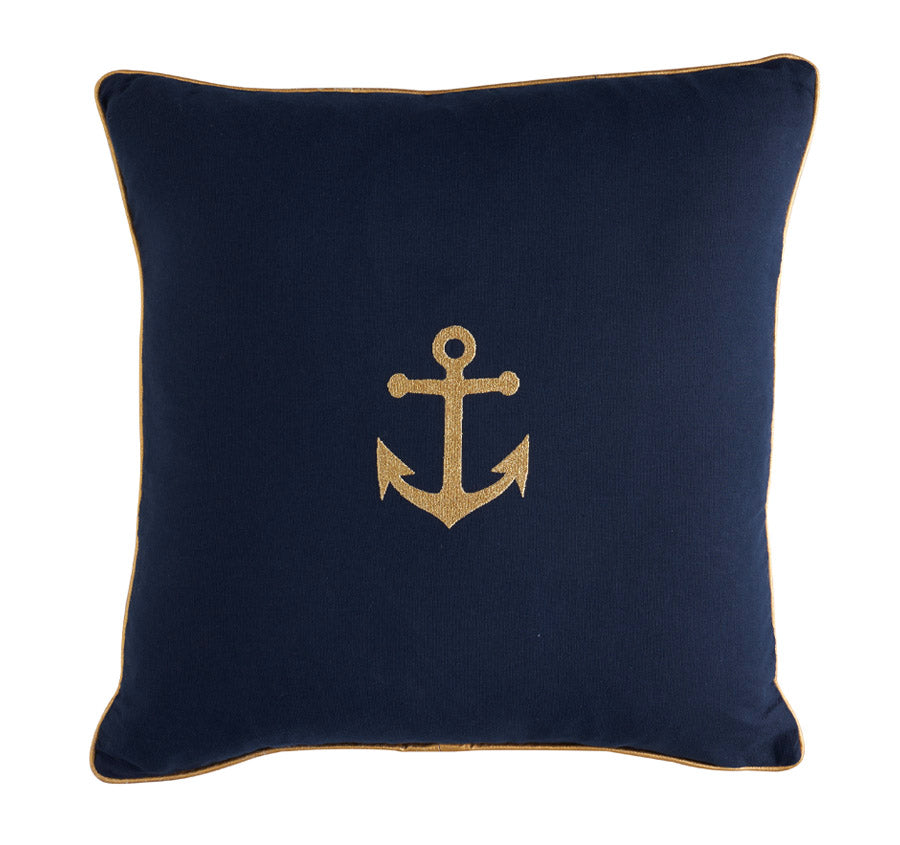 Nautical Anchor 50x50cm Filled Cushion Navy