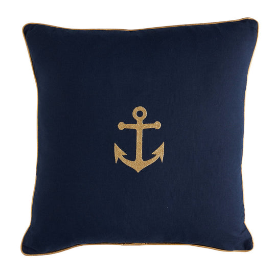 Nautical Anchor 50x50cm Filled Cushion Navy