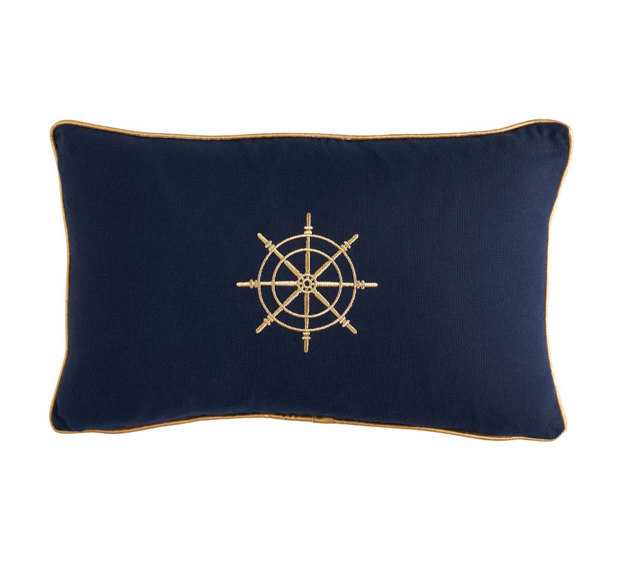 Nautical 30x50cm Filled Cushion Navy
