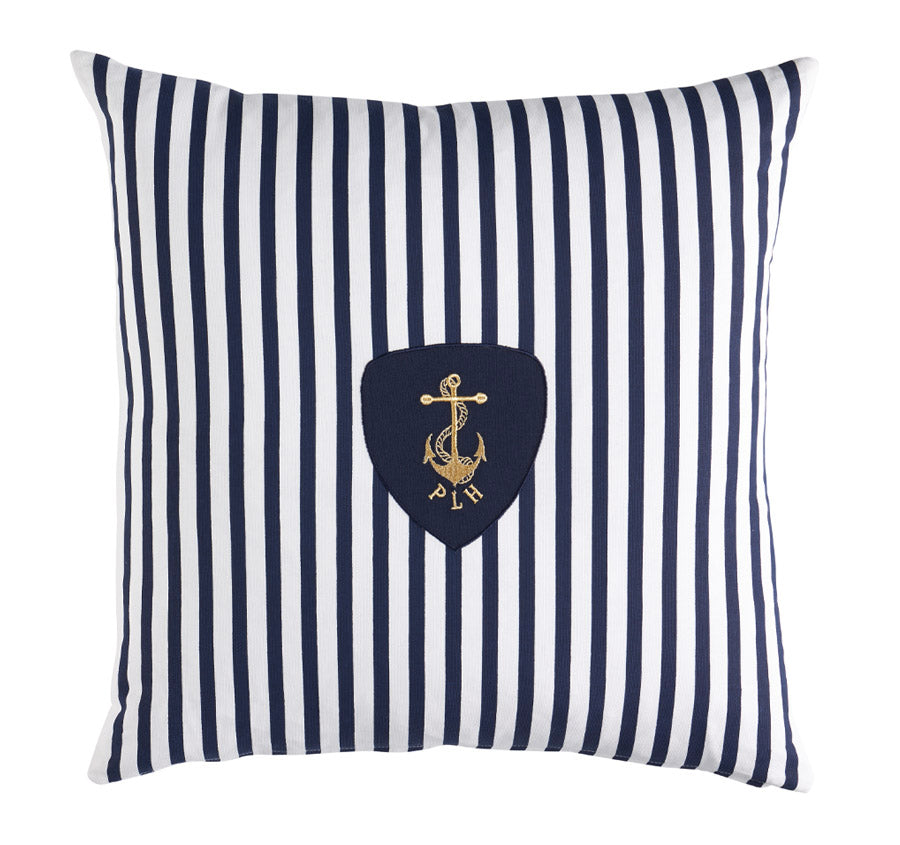 Nautical Stripes 55x55cm Filled Cushion Nvy