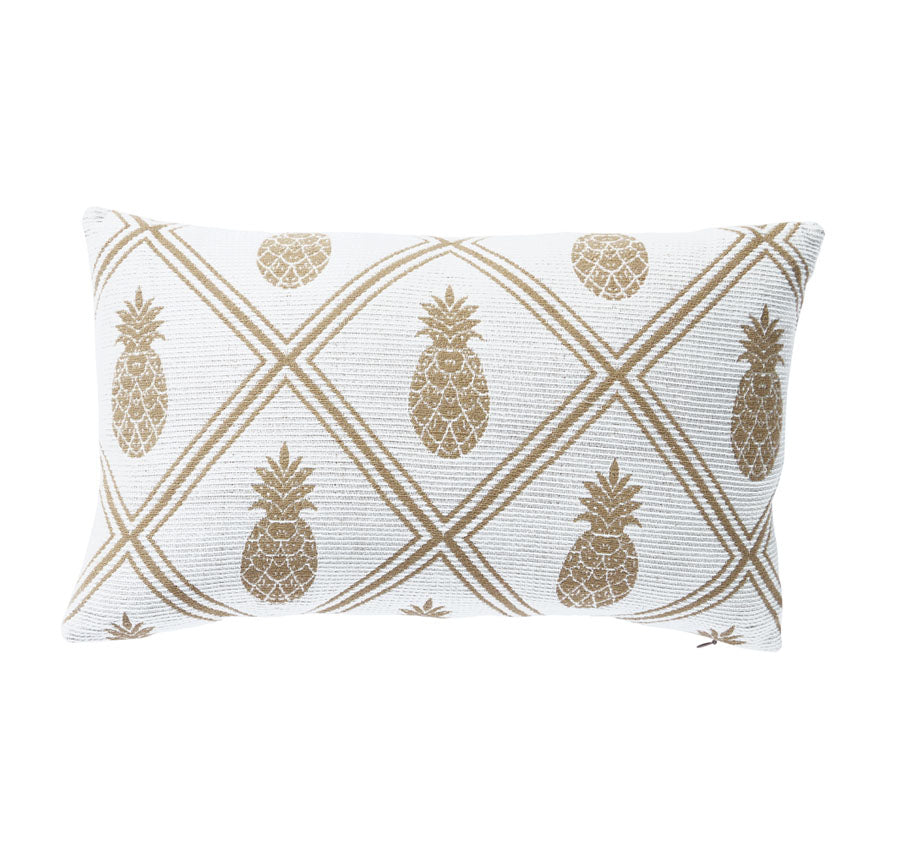 Noosa Tropics 30x50cm Filled Cushion White