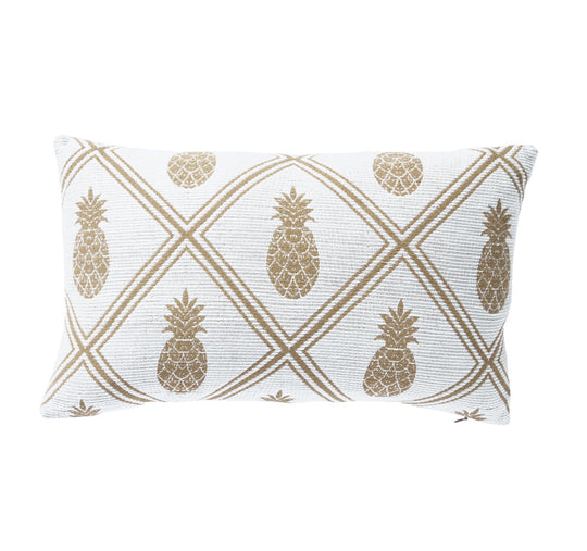 Noosa Tropics 30x50cm Filled Cushion White