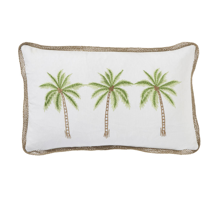 Palmy Isle 30x50cm Filled Cushion Green
